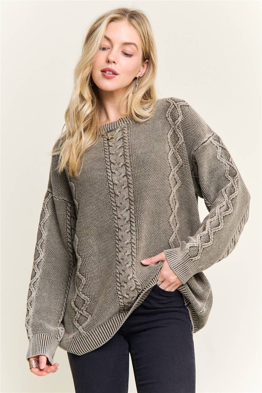 Harlow Vintage Crew Neck Sweater