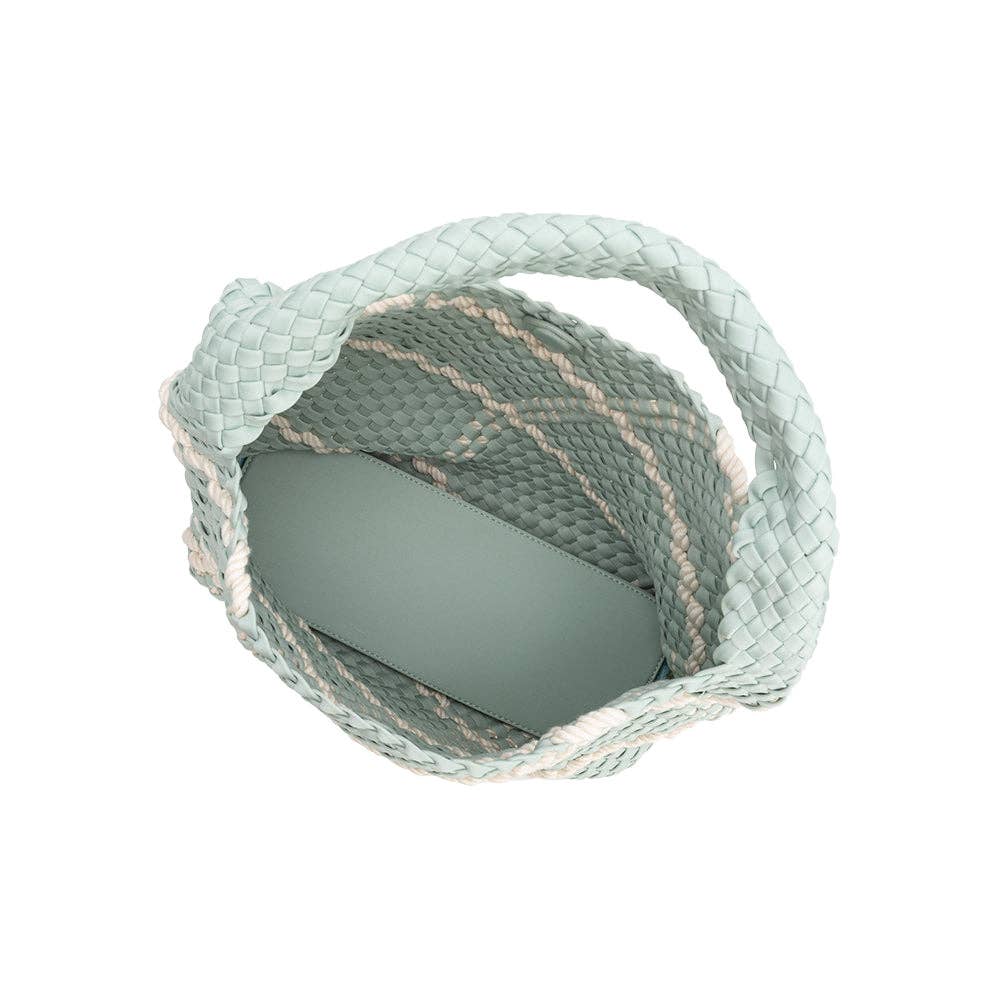 Johanna Woven Shoulder Bag - Seafoam
