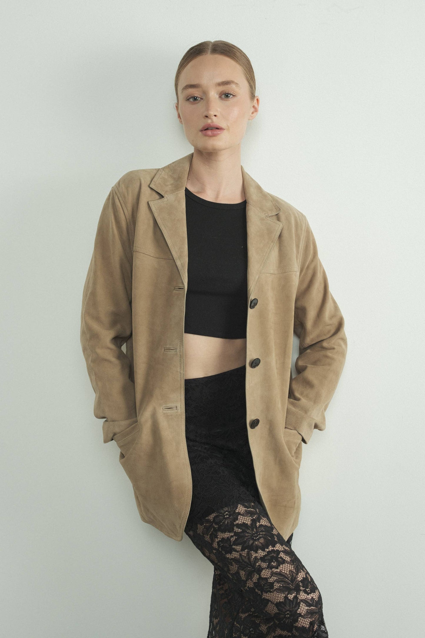 Macy Suede Blazer Jacket