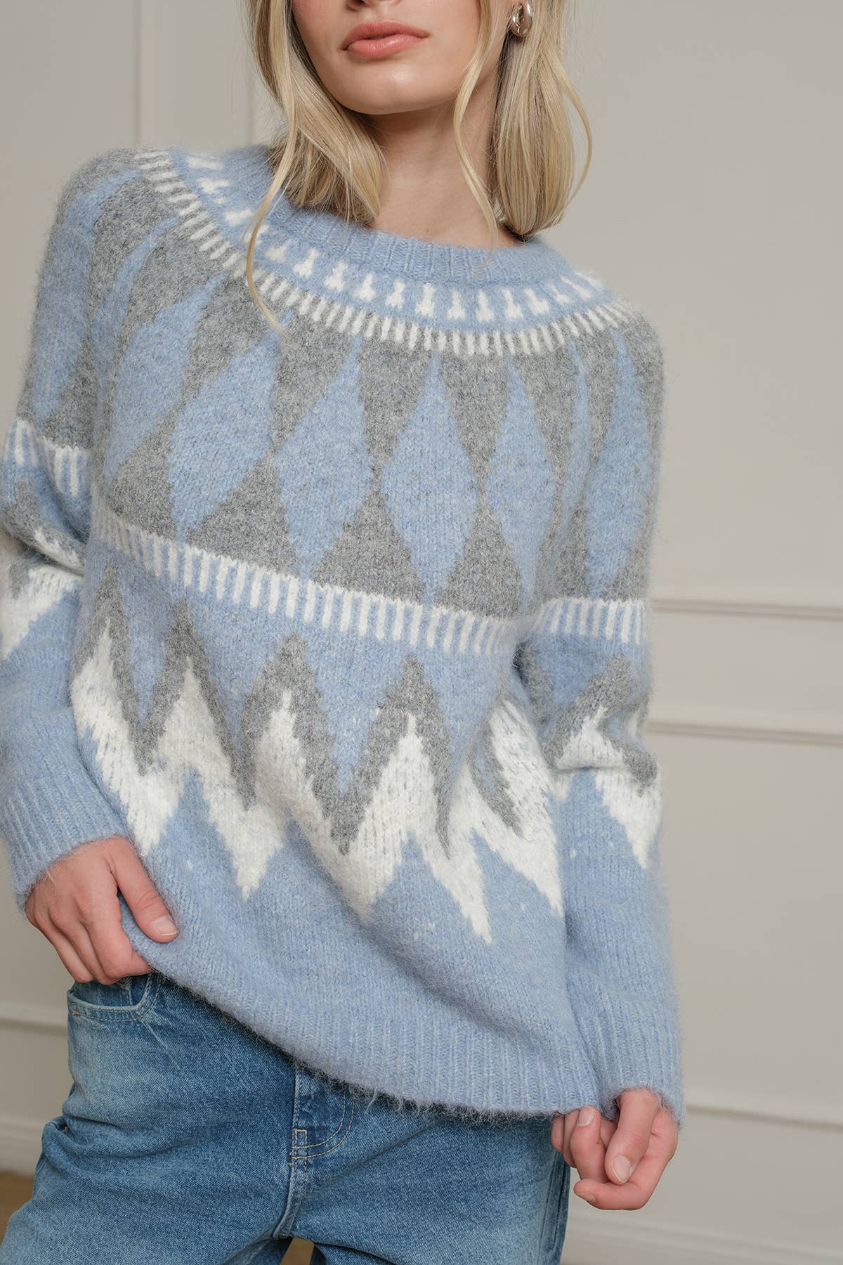Alpine Diamond Jacquard Sweater