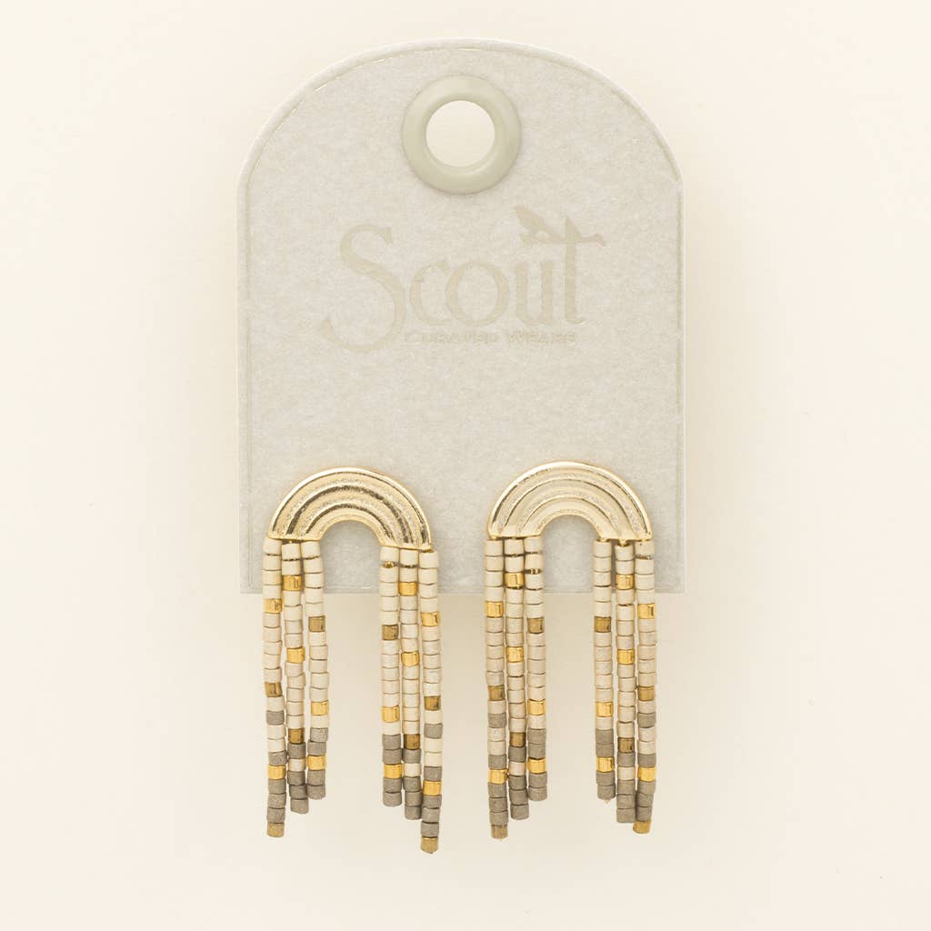 Miyuki Rainbow Fringe Earring - Three Colors
