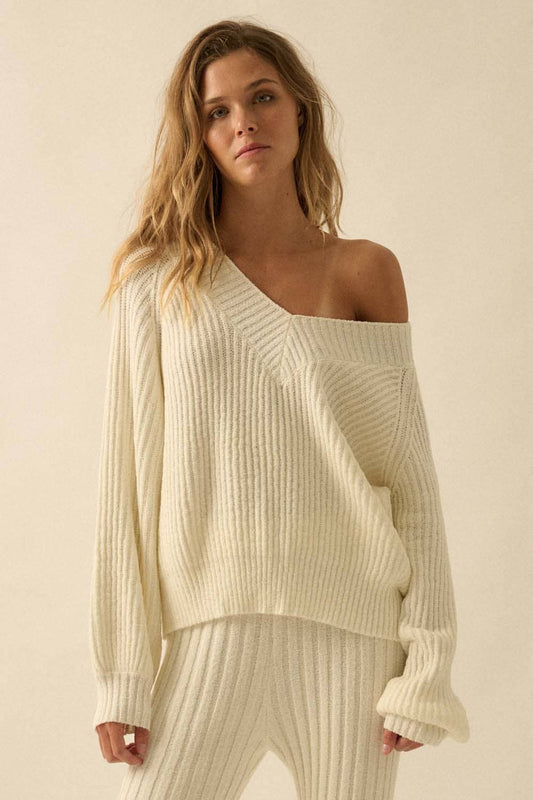 Reagan Slouchy Sweater- Two Colorsx