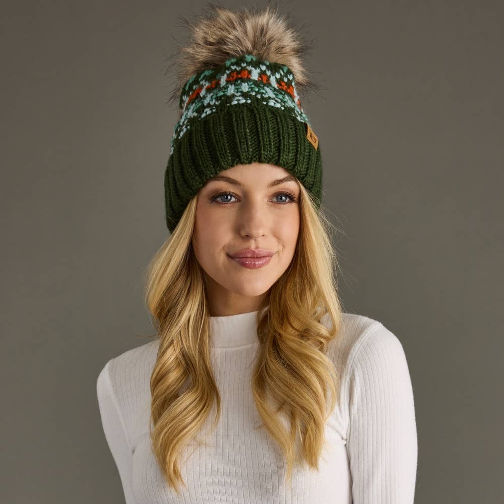 Midnight Frost Pom Hat