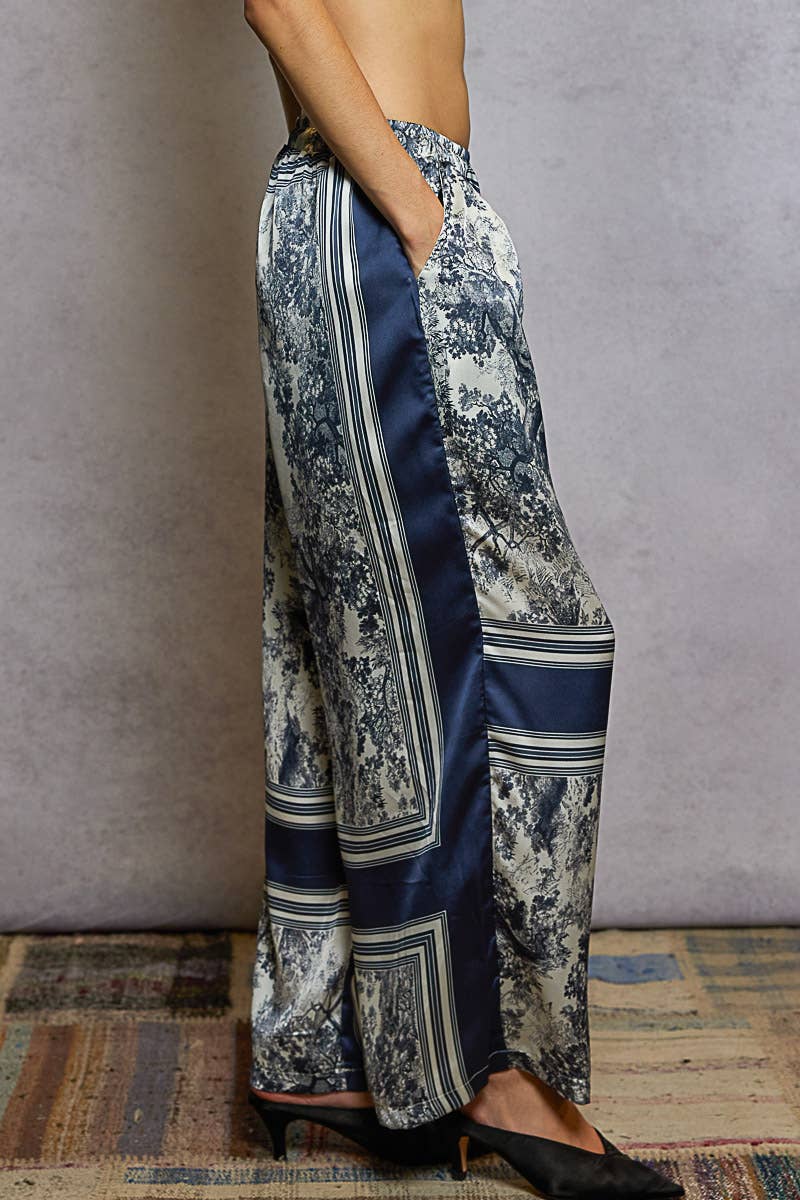 Midnight Silk Drawstring Pants