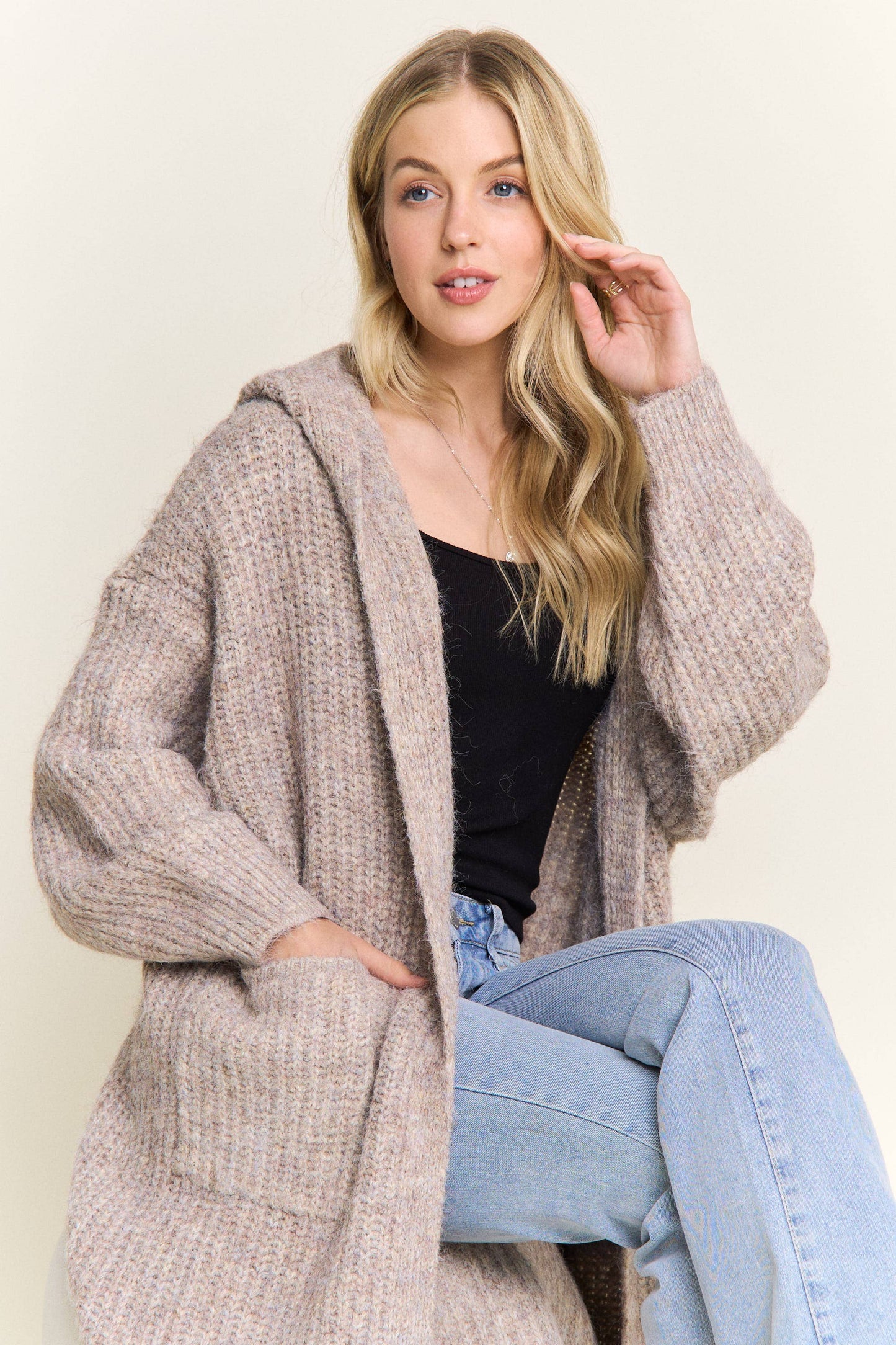 Sasha Hooded Duster Cardigan