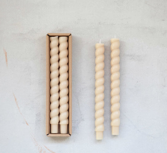 10" Twisted Taper Candles (2)