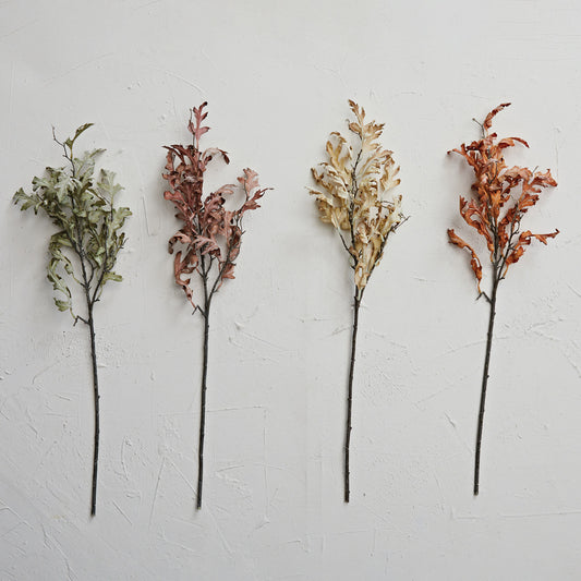 32" Oak Leaf Stem - Four Colors
