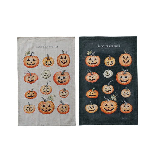 Jack-O-Lanterns Tea Towels