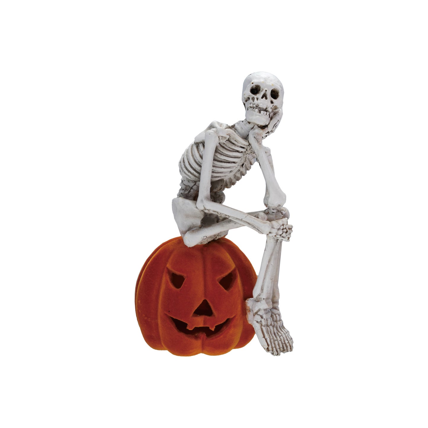 Skeleton on Velvet Pumpkin