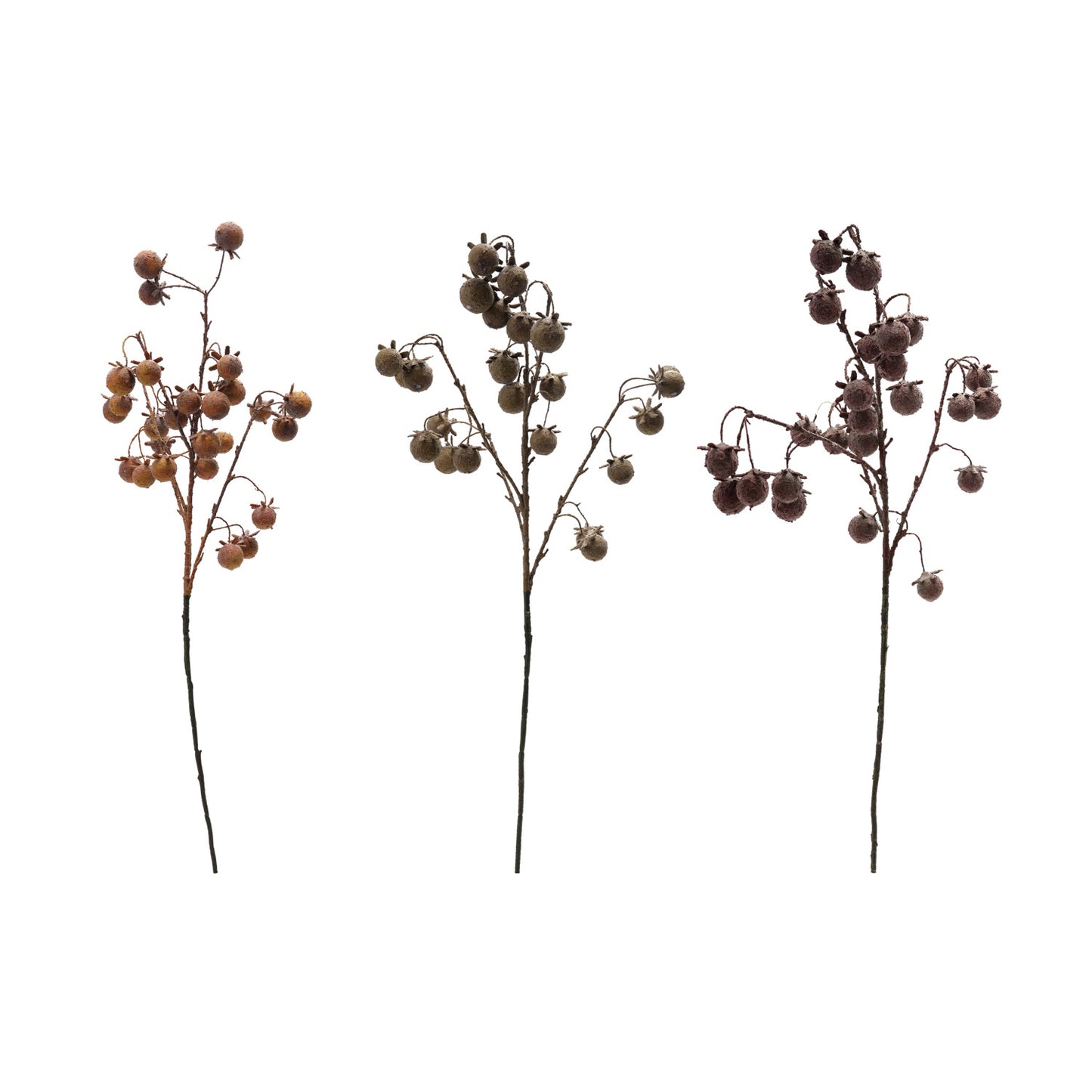37.5" Rose Hip Stems- Three Colors