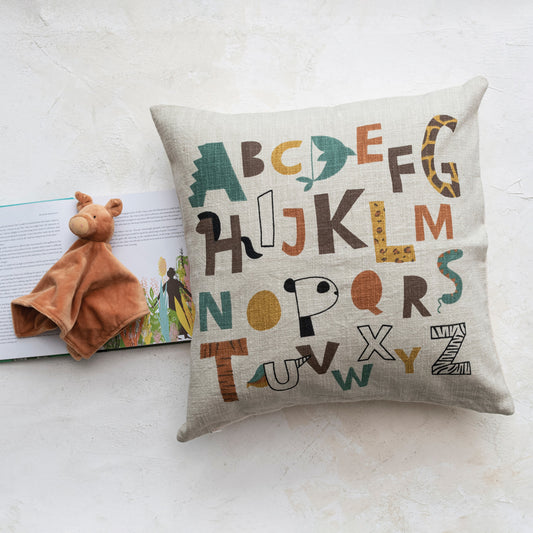 20" Alphabet Pillow