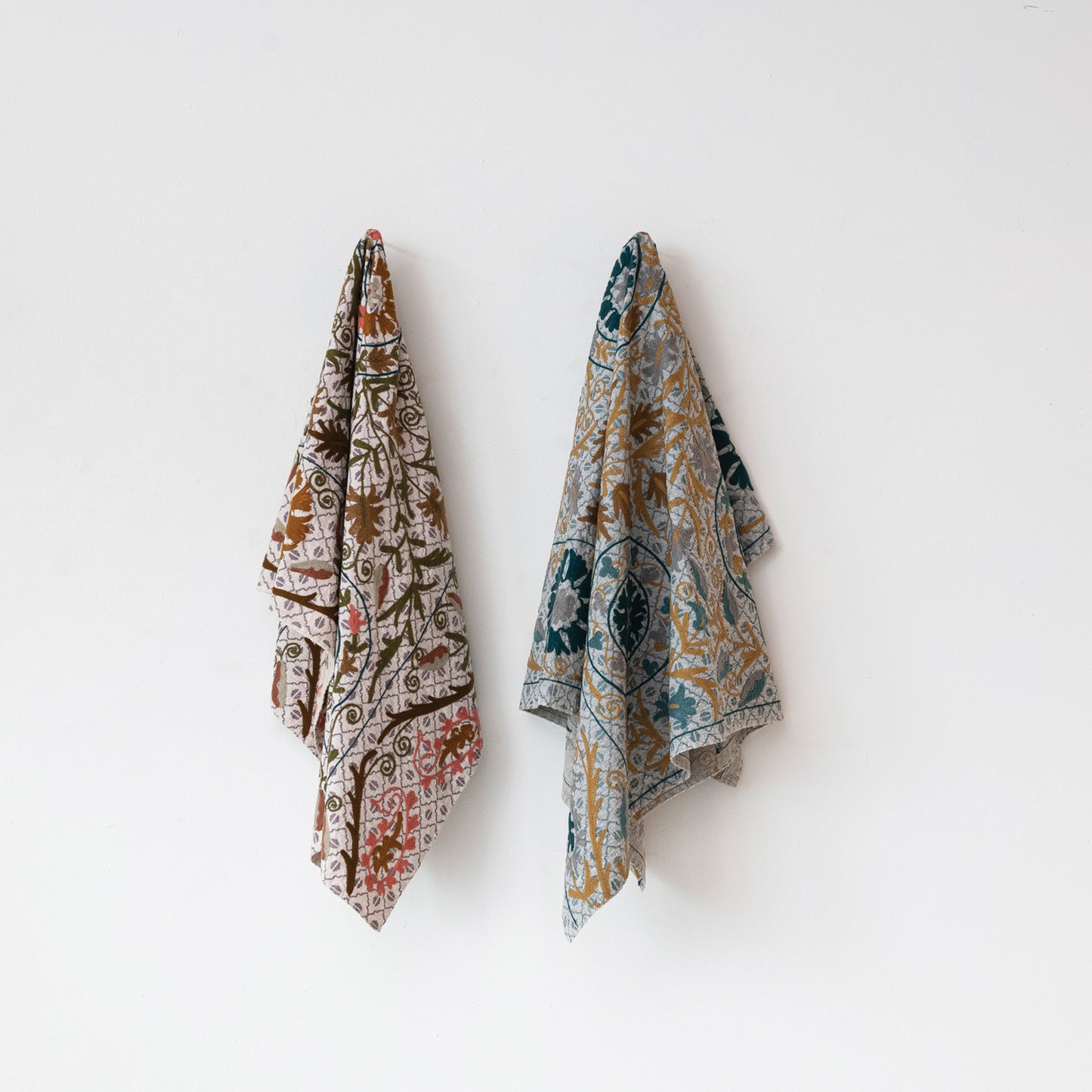 Cottagecore Embroidered Reversible Throw