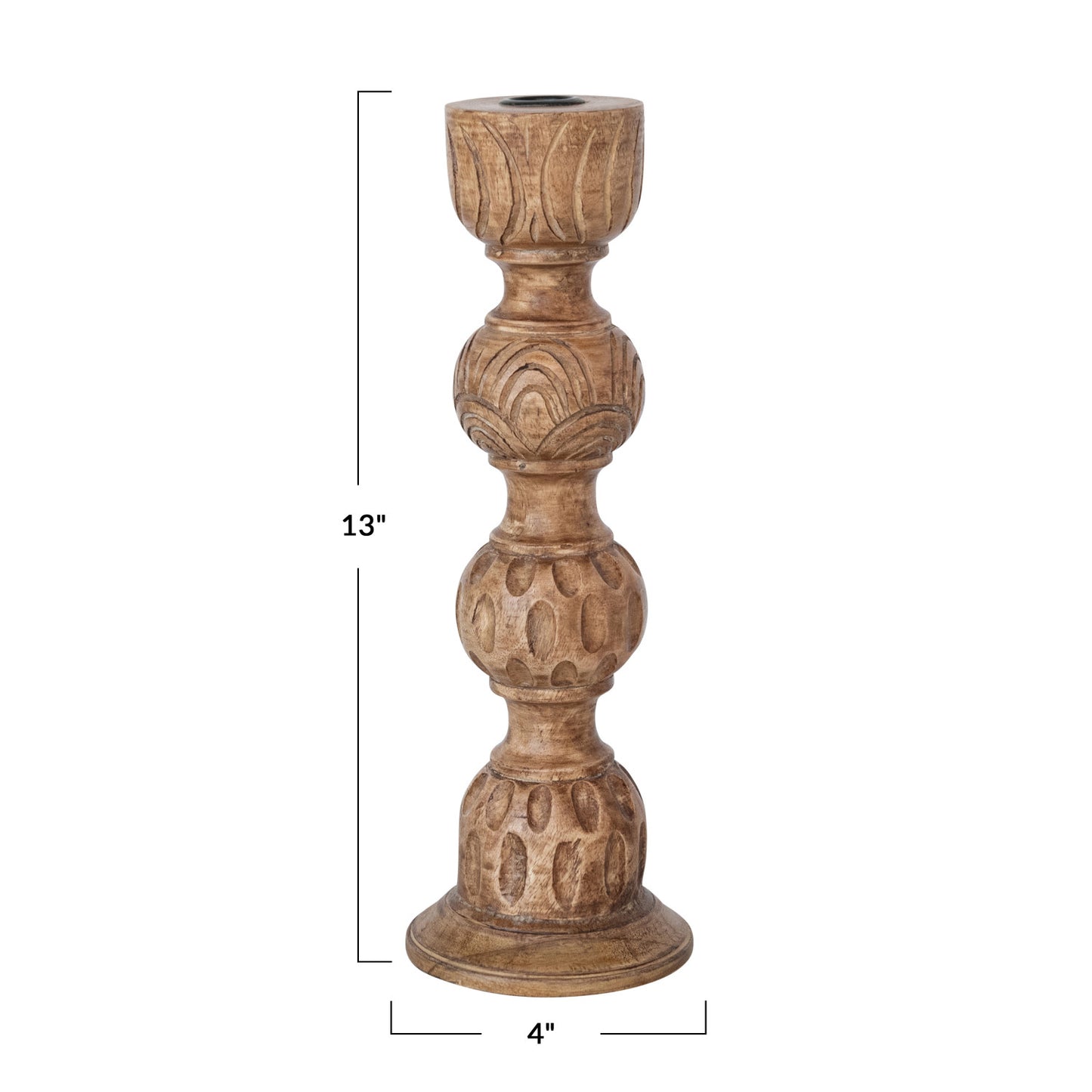 Hand-Carved Candle Holders