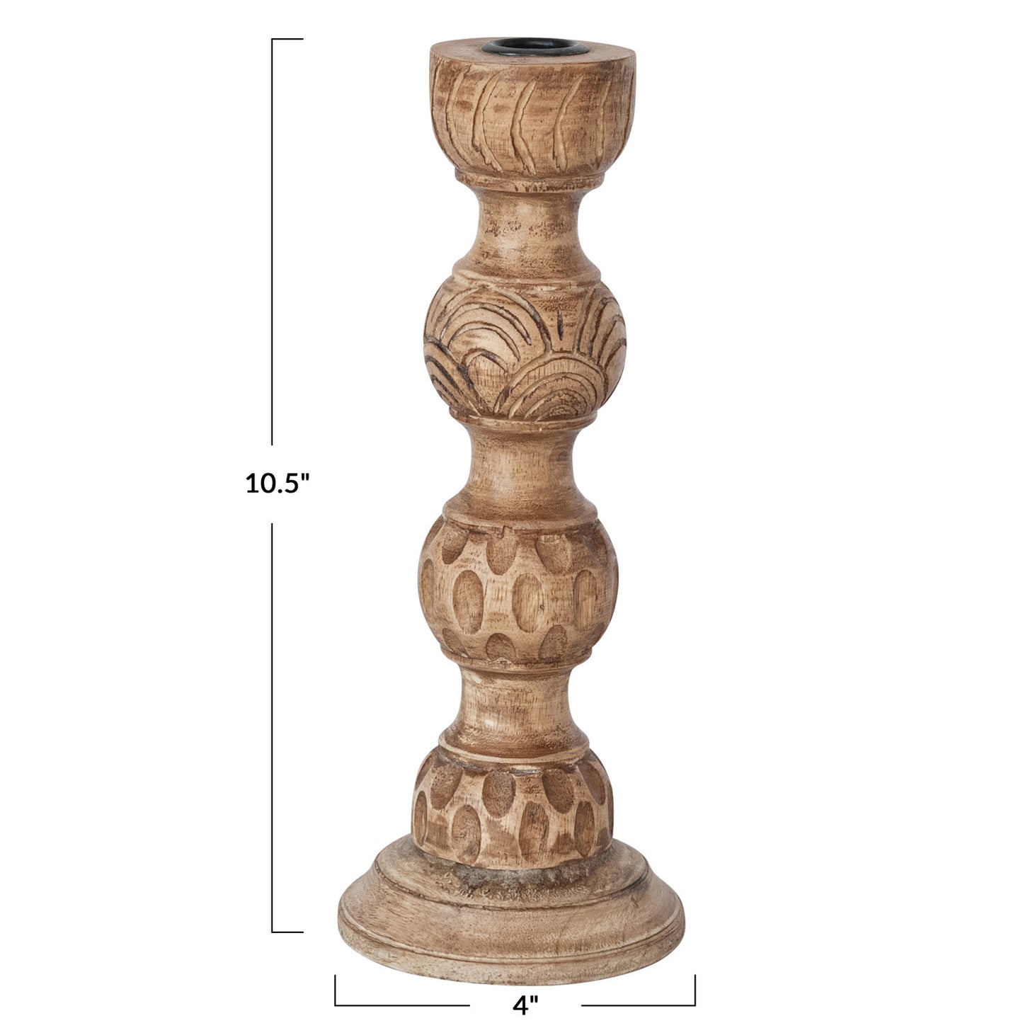 Hand-Carved Candle Holders