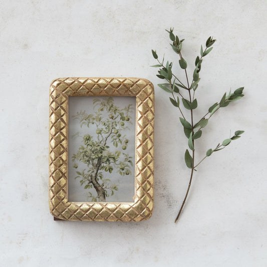 Carved Wood Photo Frame