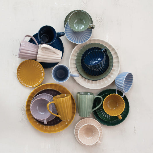 10" Heritage Fluted Dinner Plate- Three Colors