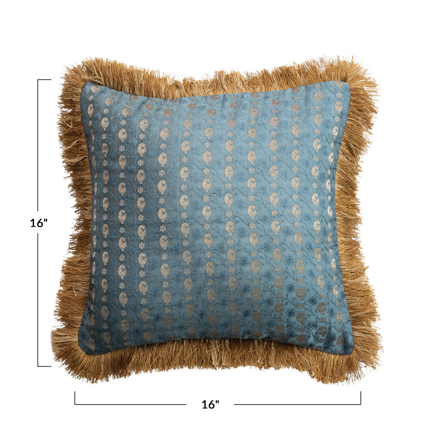 16" Jacquard Brocade Pillow