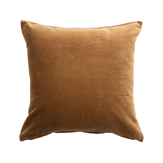18" Golden Brown Velvet Pillow