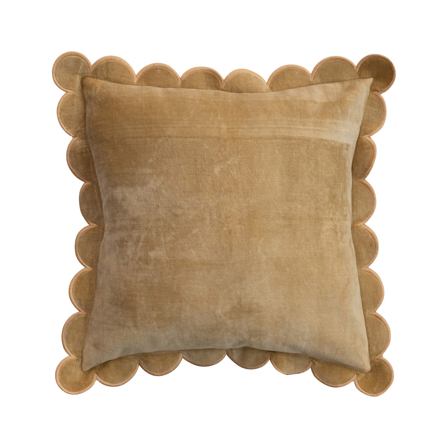 Velvet Scalloped Edge Pillow