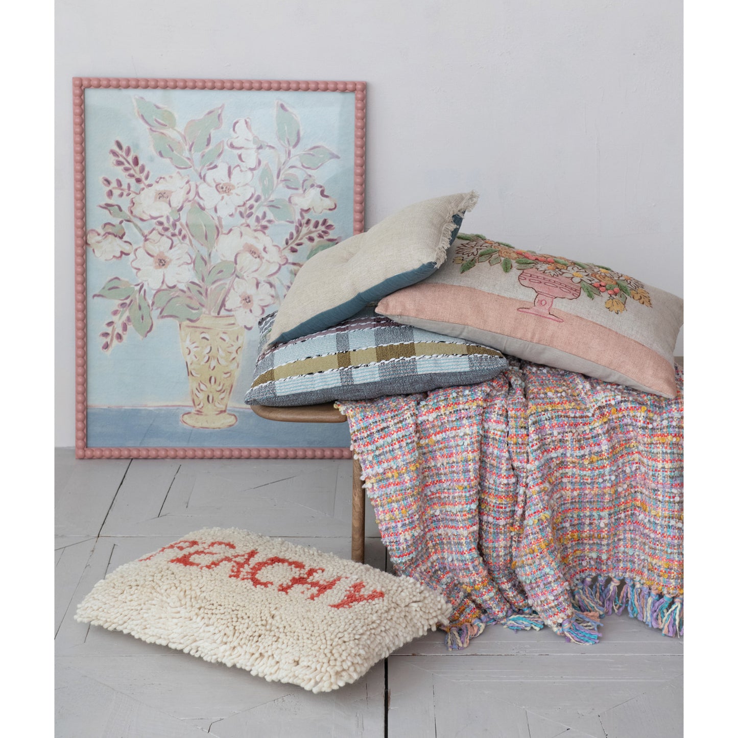 Harvest Blooms Linen Pillow