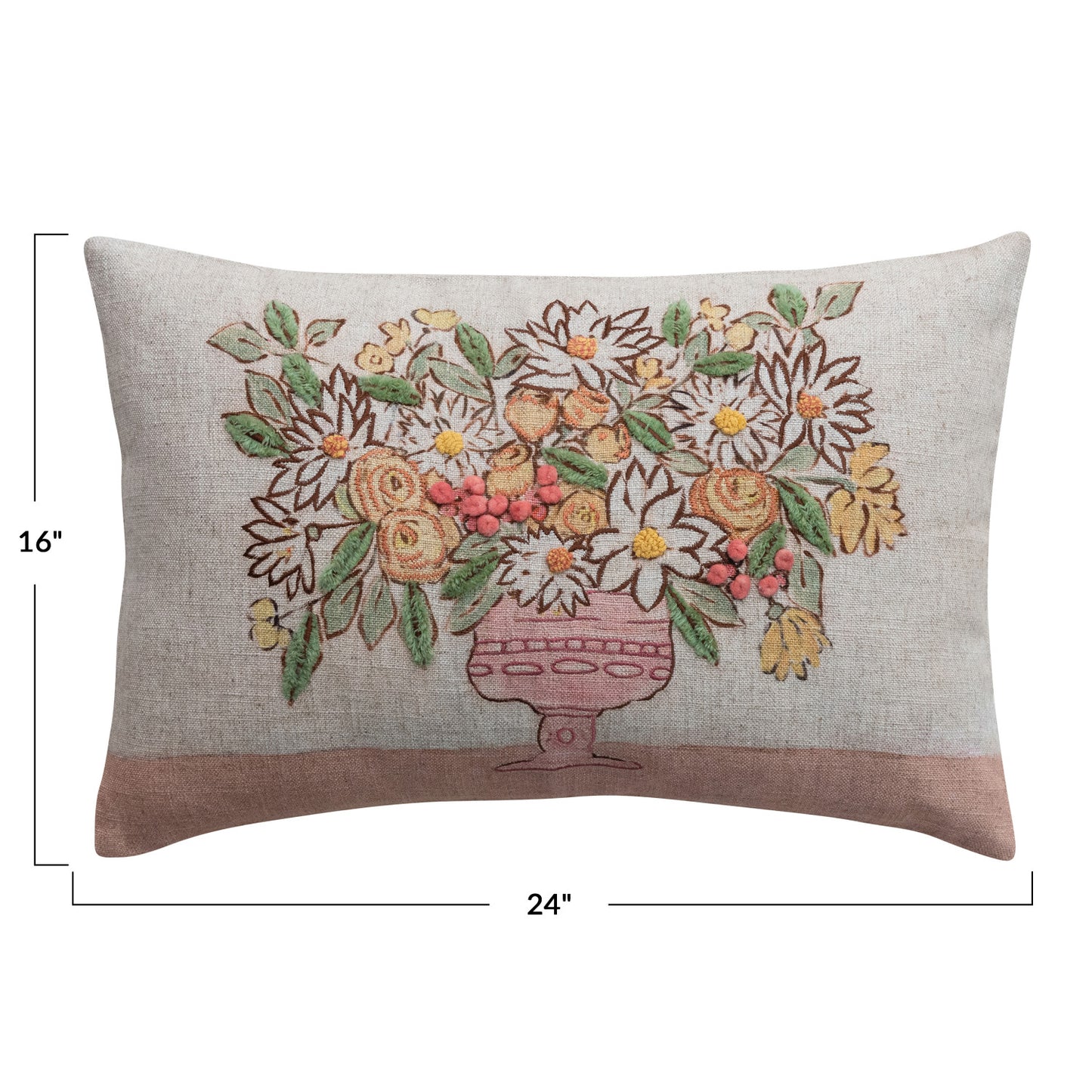 Harvest Blooms Linen Pillow