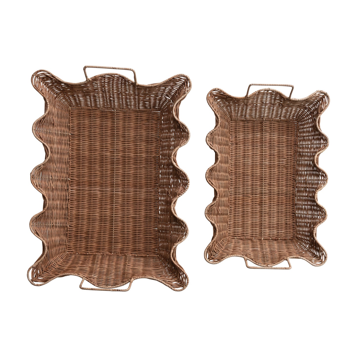 Hand-Woven Rattan Nesting Trays
