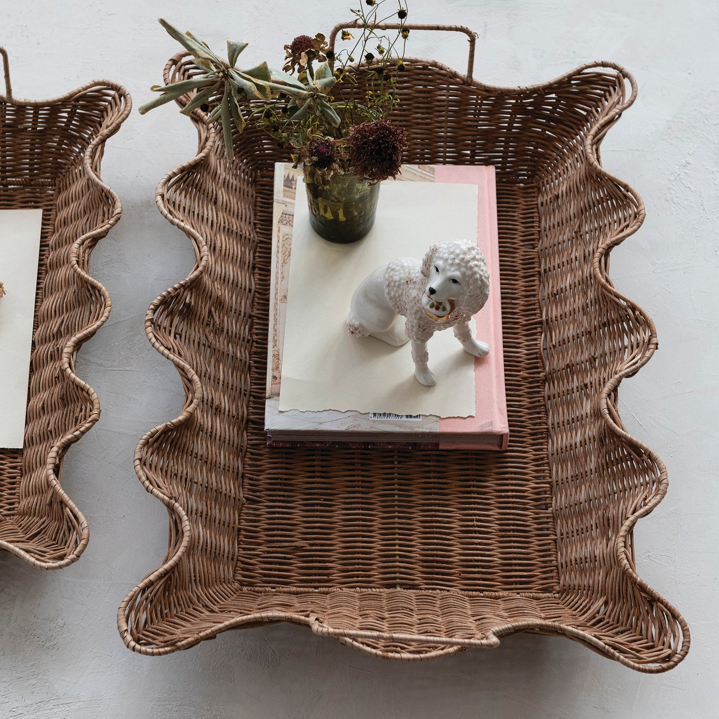 Hand-Woven Rattan Nesting Trays