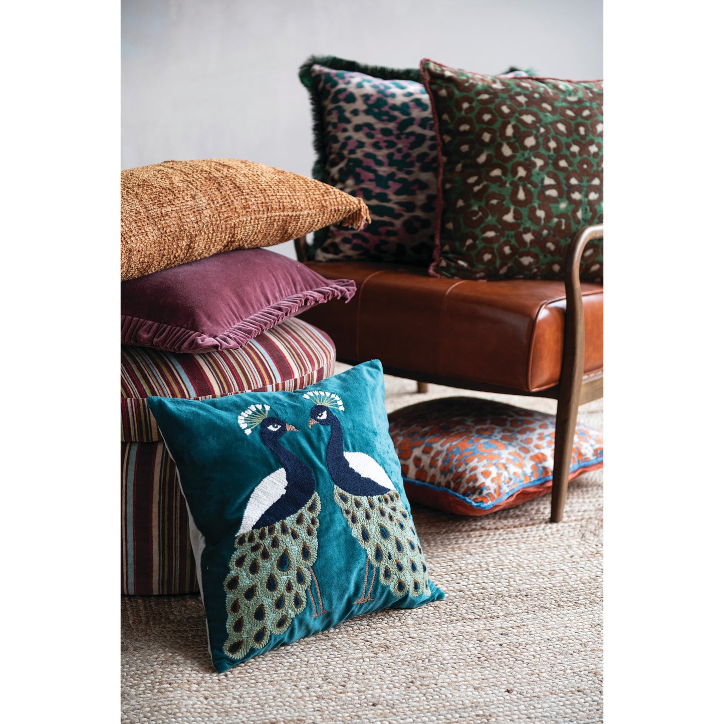 20" Leopard Velvet Pillow