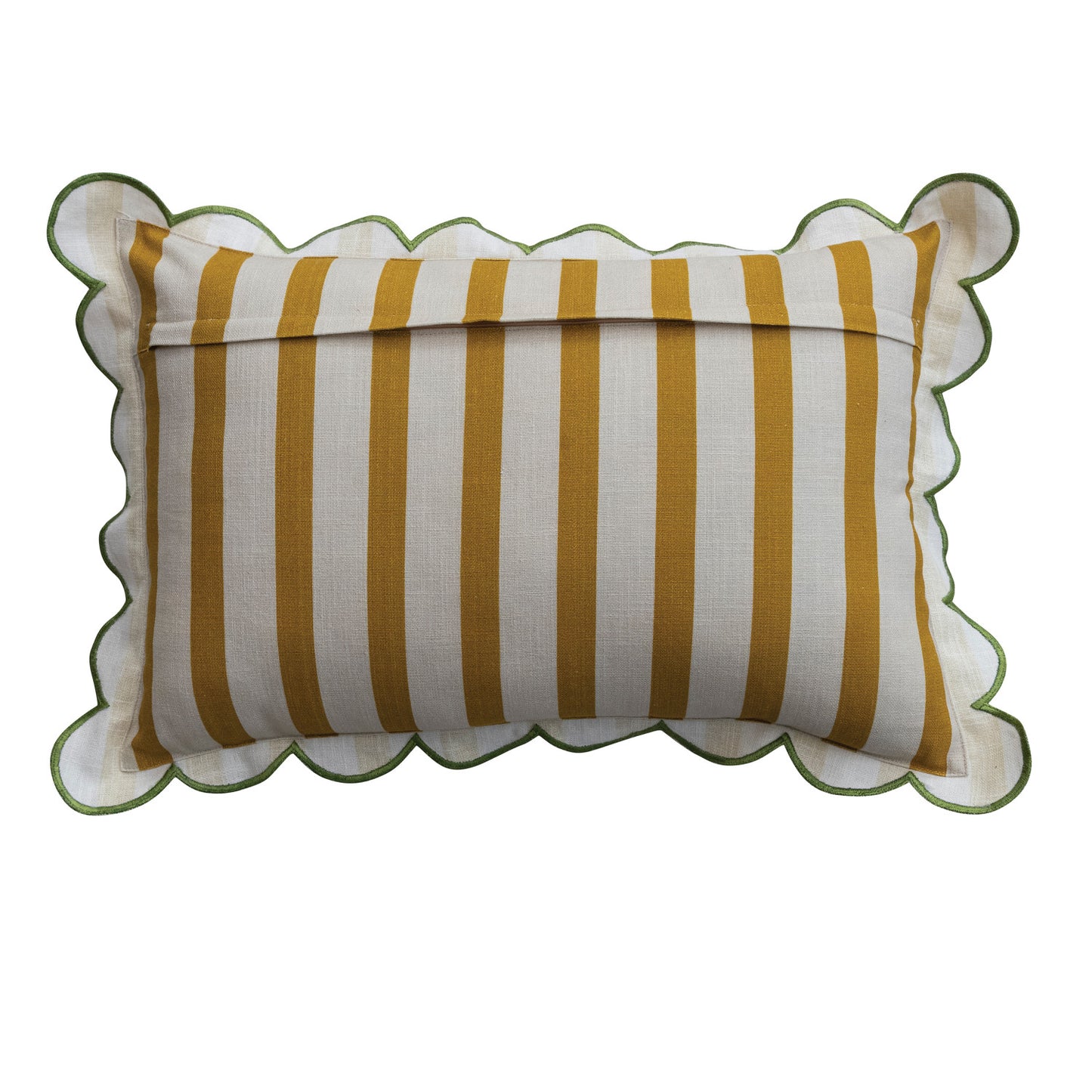 24" Cotton Contrast Lumbar Pillow