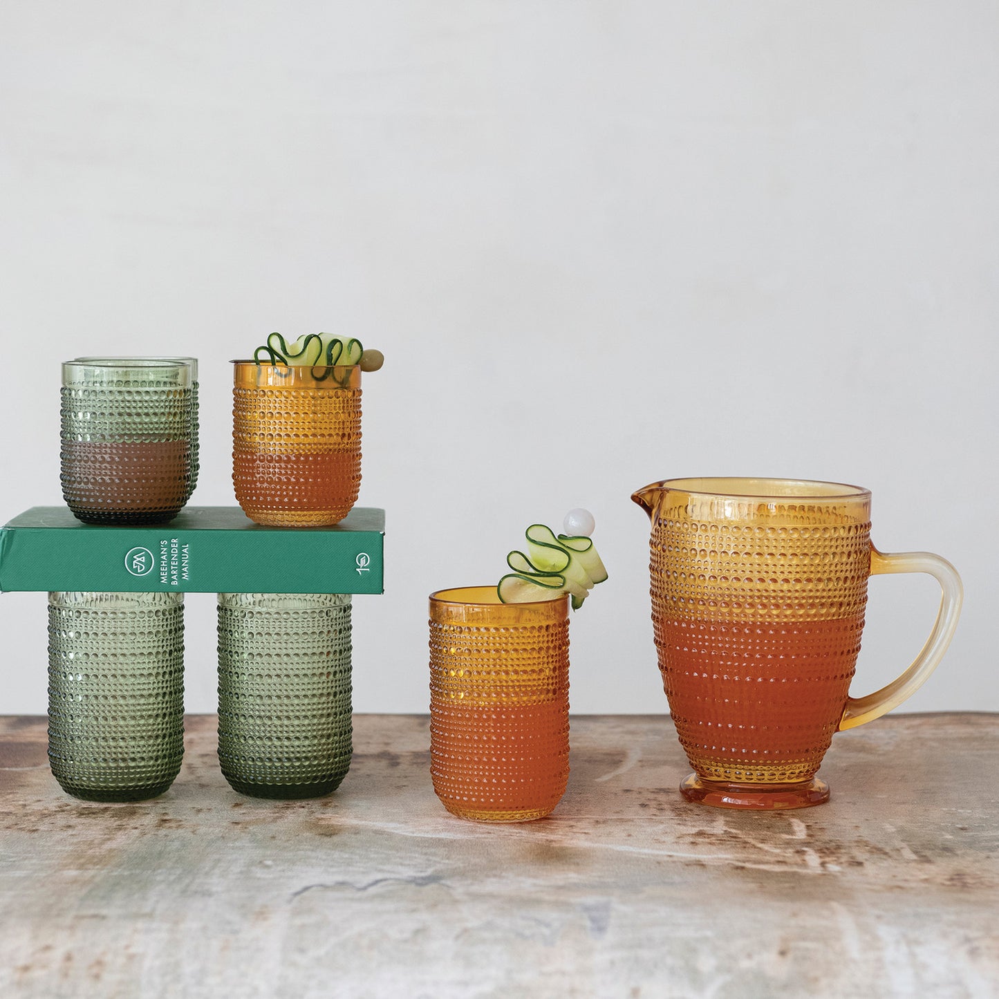 Embossed Drinking Glasses