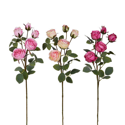 26" Pink Rose Spray