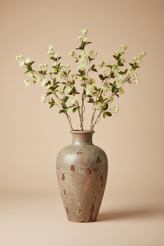 35" Green Cherry Blossom Branch