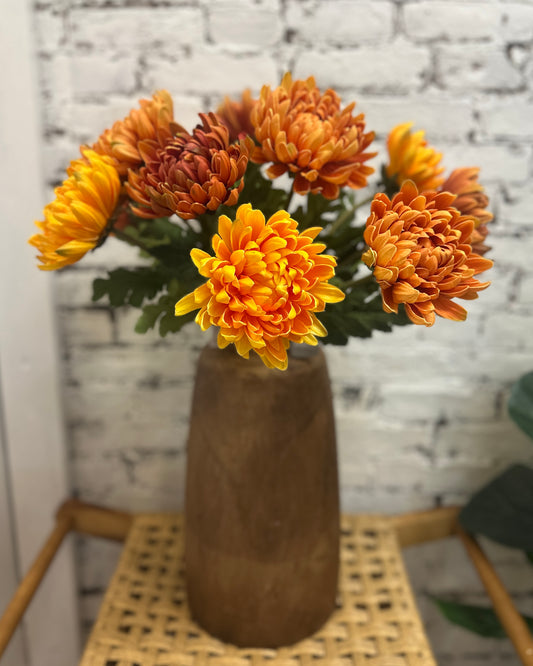 24" Orange Mum Stem - Three Colors