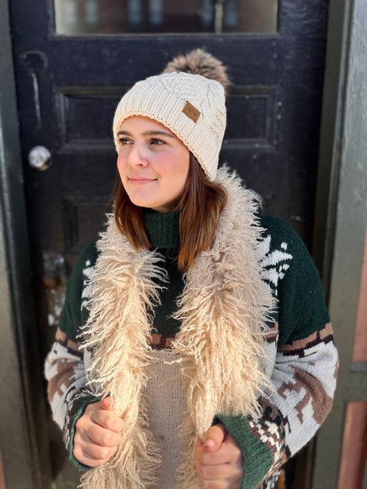 Midnight Embrace Fur Scarf - Two Colors