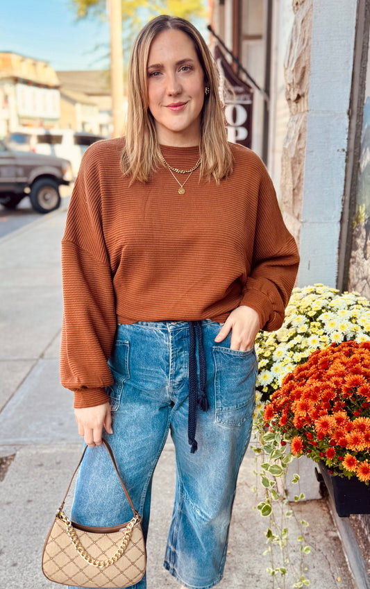 Sia Textured Dolman Top