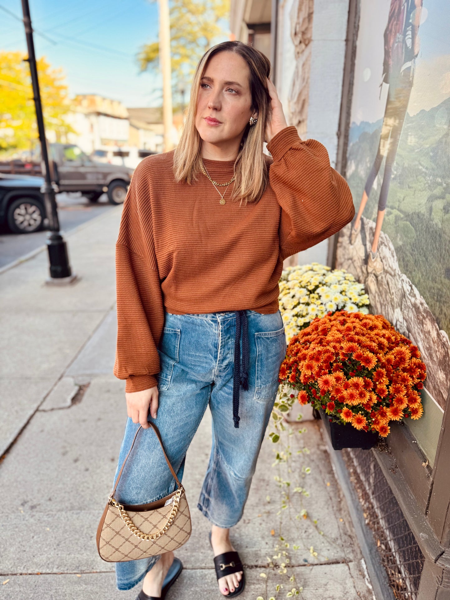 Sia Textured Dolman Top