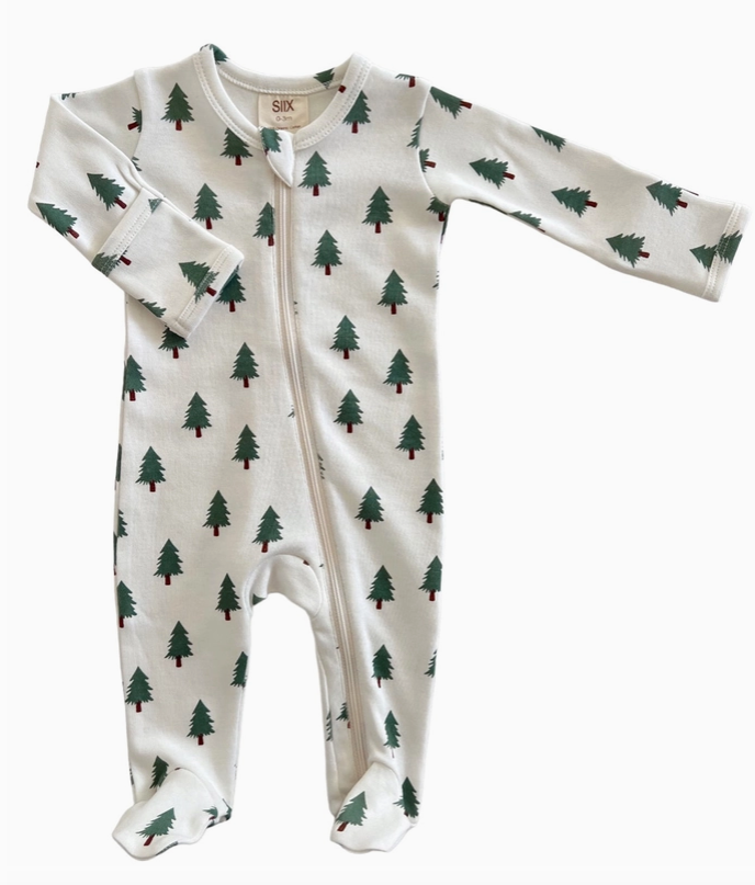 Tree Farm Zip Footie