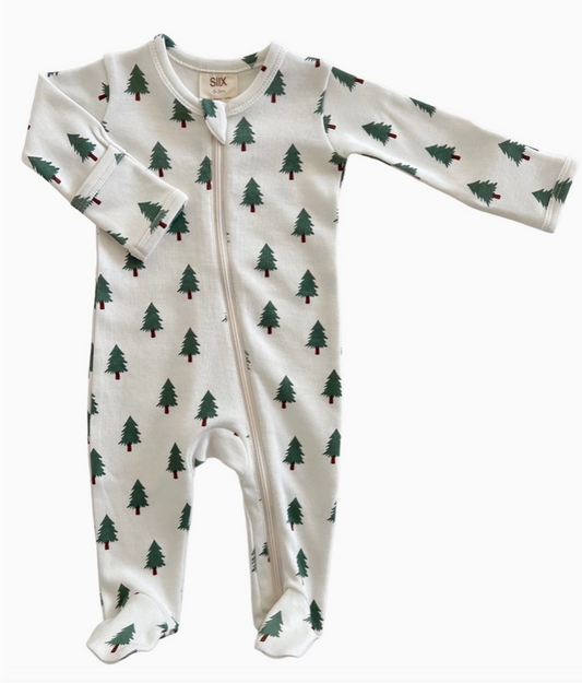 Tree Farm Zip Footie