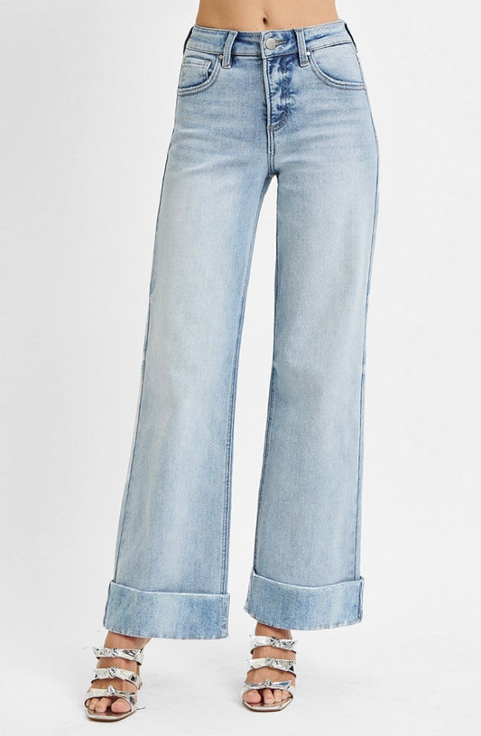 Gwen Cuffed Wide Leg Jeans