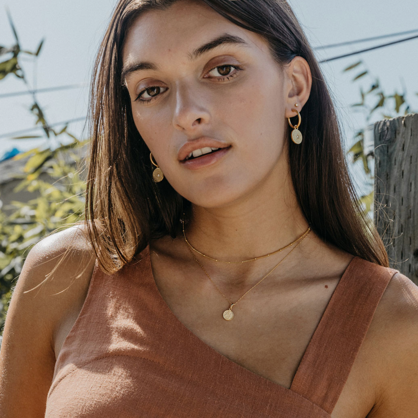 Estrella Opal Hoops