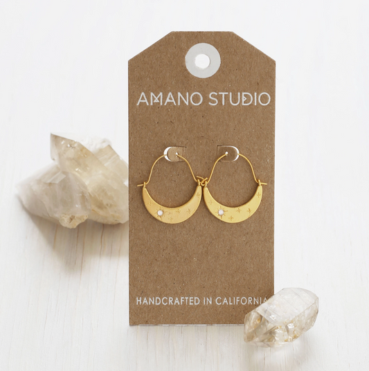 Starlight Crescent Earrings