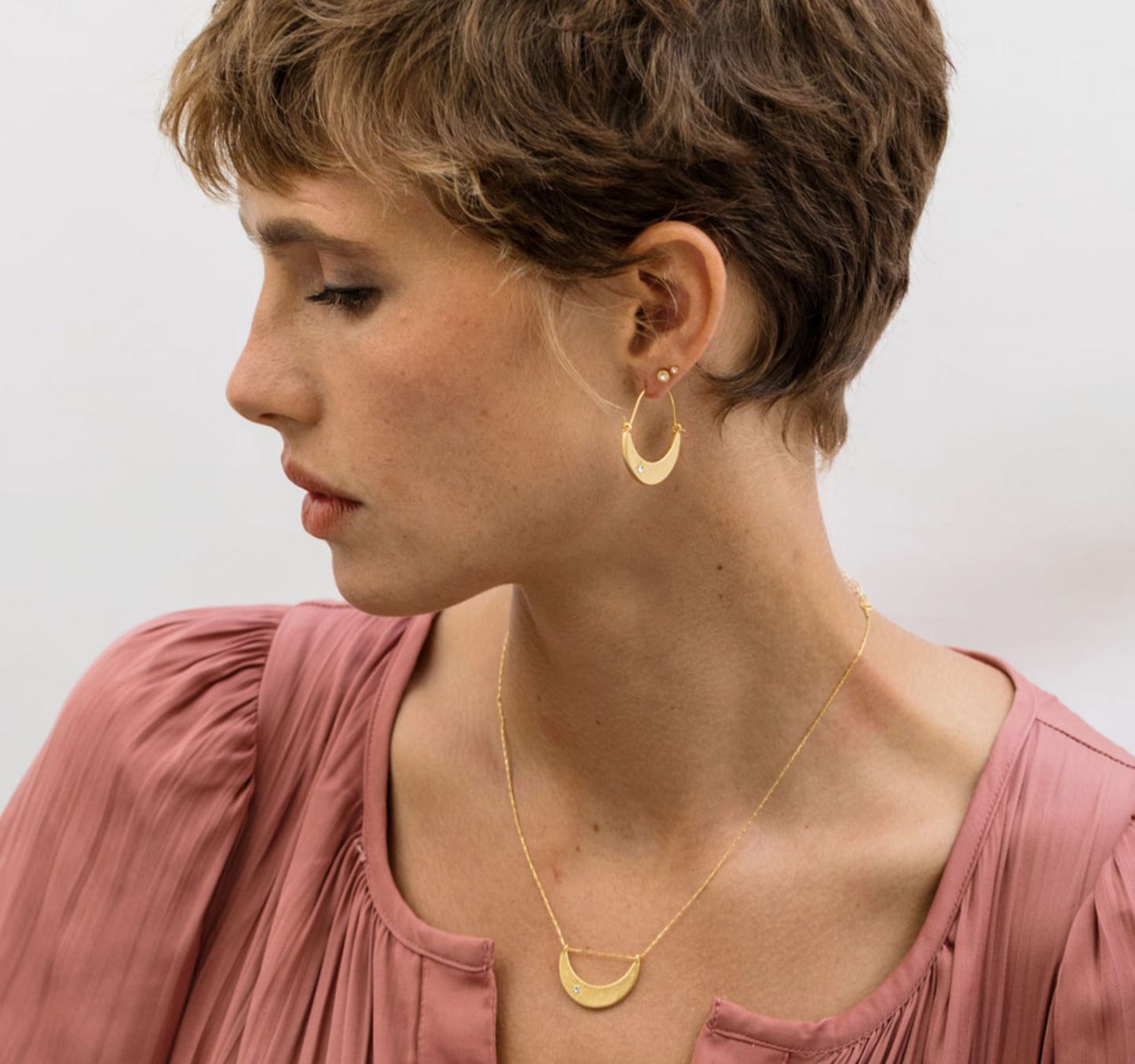 Starlight Crescent Earrings