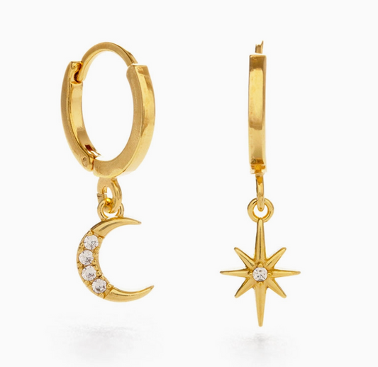 Celestial Huggie Earrings