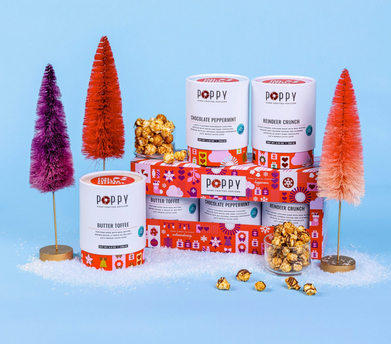Poppy Popcorn - Holiday Cylinder Trio