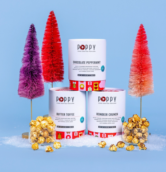 Poppy Popcorn - Holiday Cylinder Trio