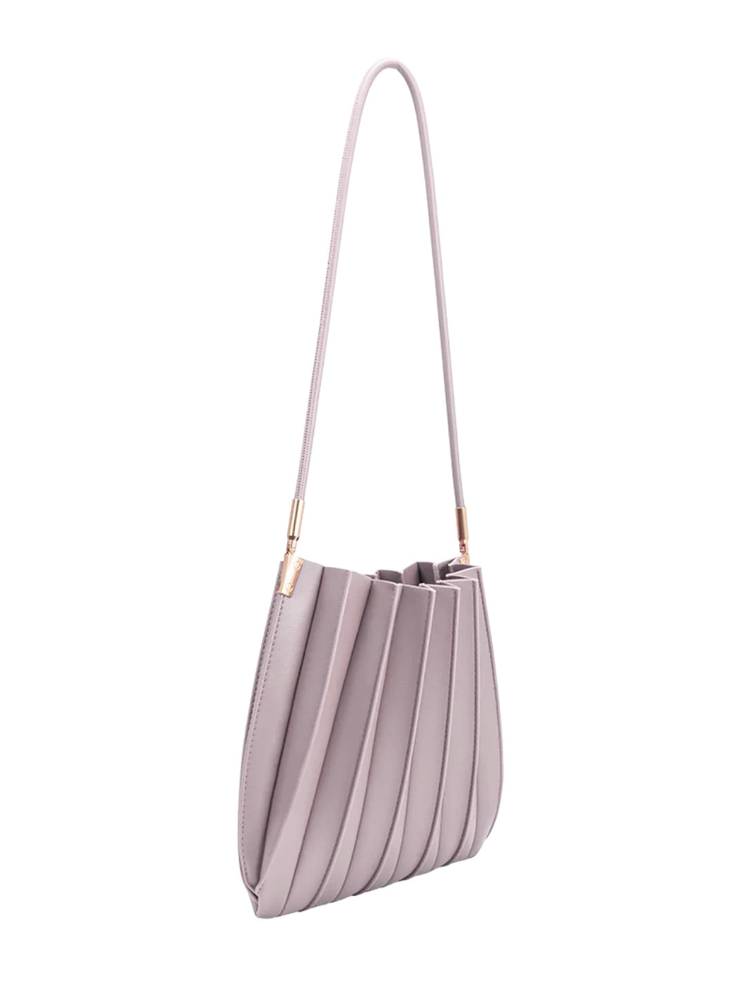 Carrie Pleated Shoulder Bag - Lilac
