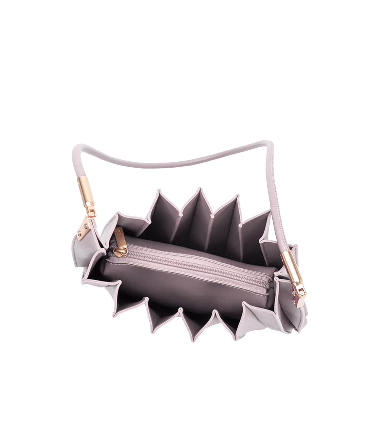 Carrie Pleated Shoulder Bag - Lilac