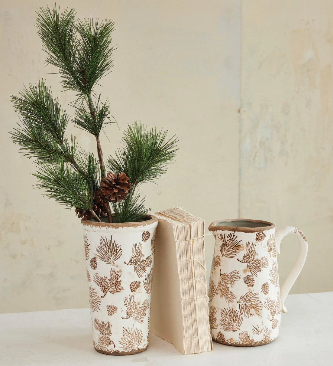 Woodlands Crackle Glaze Pitcher