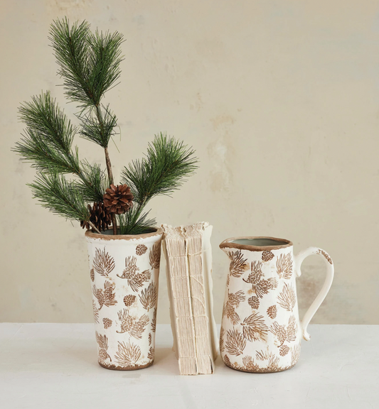 Woodlands Crackle Glaze Pitcher