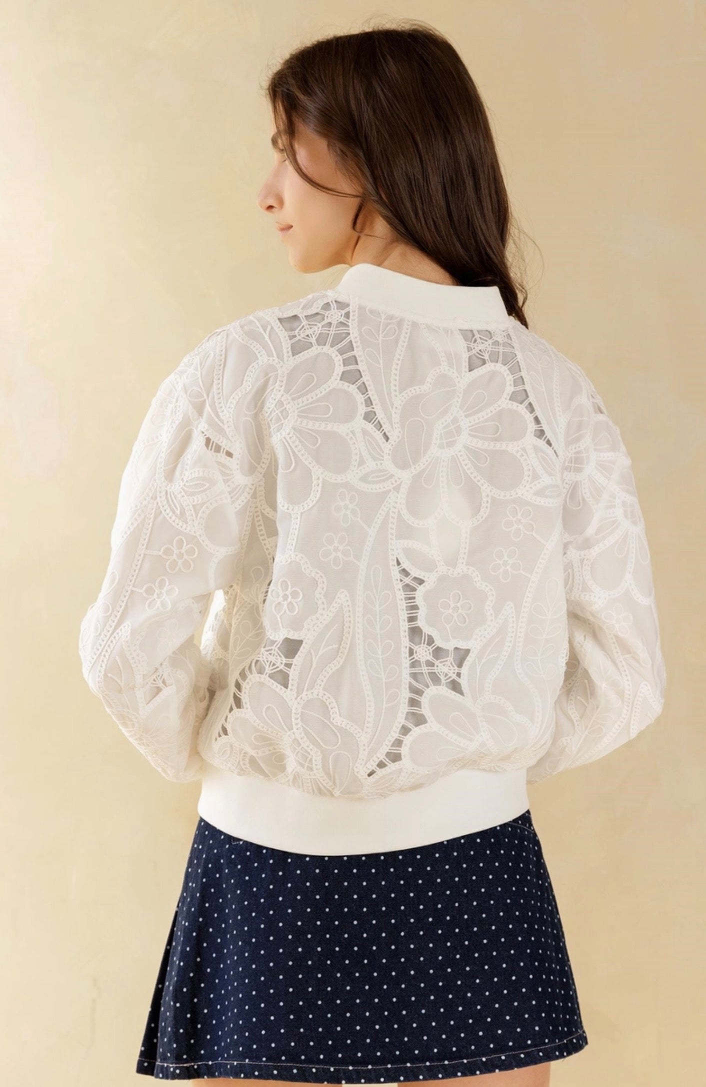 Mia Lace Bomber Jacket